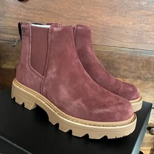 Sorel Revel RD Waterproof Chelsea Boots Women 5 Redwood Waterproof MSRP$140